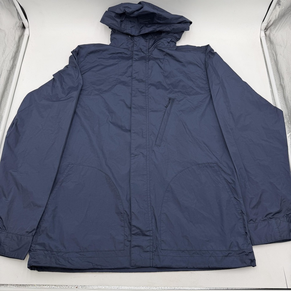 Filson Jacket Mens Small Blue Hooded Windbreaker Full Zip Lightweight Outdoors